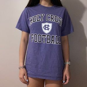 College of the Holy Cross Football Purple T-Shirt